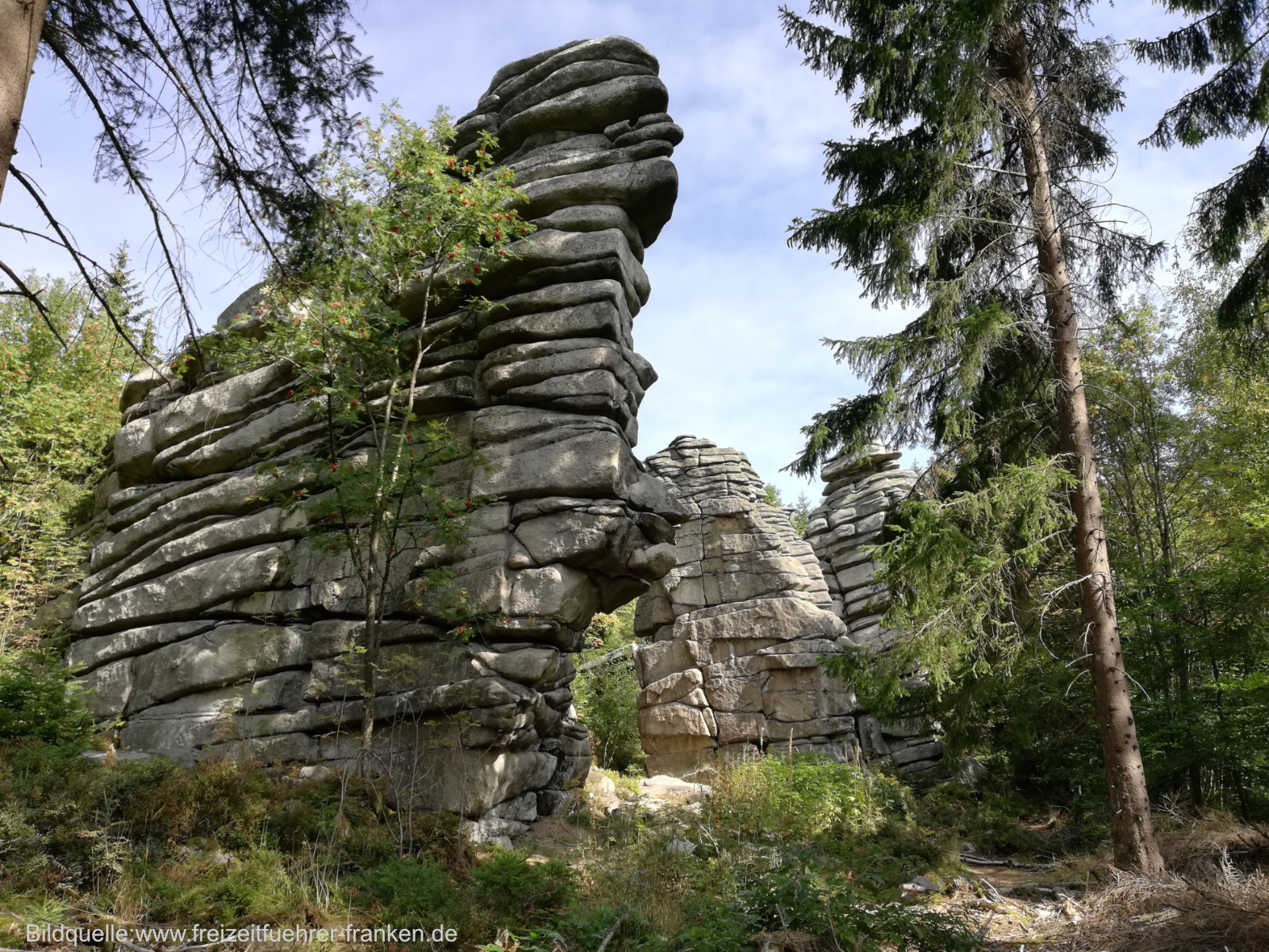 Fichtelgebirge Hauptwanderwege Drei Brüder Felsen